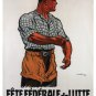 Federal Festival of Fight VINTAGE POSTER C. Rüttimann Switzerland '31 20x30