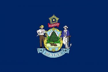 maine official STATE FLAG POSTER historic collectors POLITICAL prized 20x30