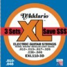 EXL110 Regular Light Gauge Electric Guitar Strings 3 Pack
