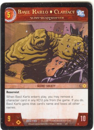 Basil Karlo Clayface, Slimy Shapeshifter FOIL DCL-155 (U) DC Legends VS System TCG
