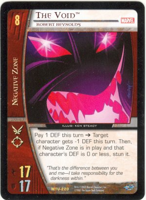 The Void, Robert Reynolds MTU-220 (R) Marvel Team-Up VS System TCG
