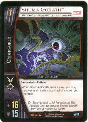 Shuma-Gorath, He Who Sleeps but Shall Awake MTU-154 (R) Marvel Team-Up VS System TCG