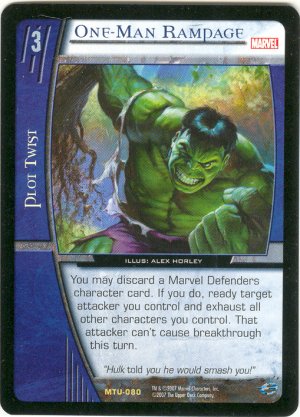 One-Man Rampage MTU-080 (R) Marvel Team-Up VS System TCG