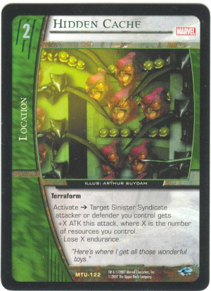 Hidden Cache MTU-122 (R) Marvel Team-Up VS System TCG