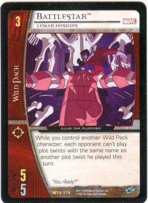 Battlestar, Lemar Hoskins MTU-175 (R) Marvel Team-Up VS System TCG