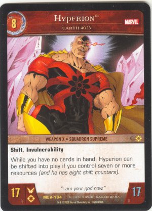 Hyperion, Earth 4023 MEV-184 (R) Marvel Evolution VS System TCG