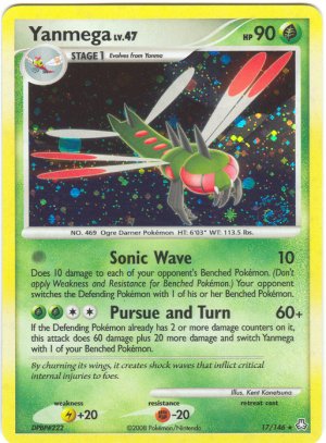 Yanmega Lv.47 (Rare Normal) 17/146 Legends Awakened Pokemon TCG