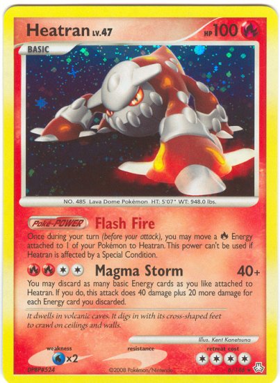 Heatran Lv.47 (Rare Normal) 6/146 Legends Awakened Pokemon TCG