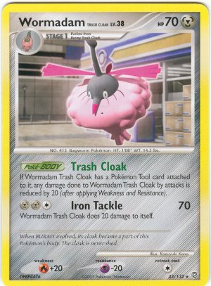 43 Wormadam Trash Cloak (Rare Normal) Secret Wonders Pokemon TCG