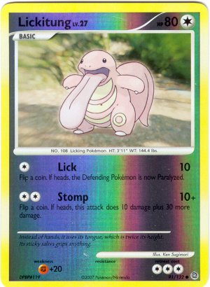 91 Lickitung (C) REVERSE FOIL Secret Wonders Pokemon TCG