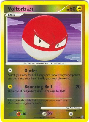 81 Voltorb (C) REVERSE FOIL Stormfront Pokemon TCG
