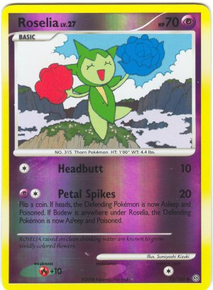 72 Roselia REVERSE FOIL (C) Stormfront Pokemon TCG
