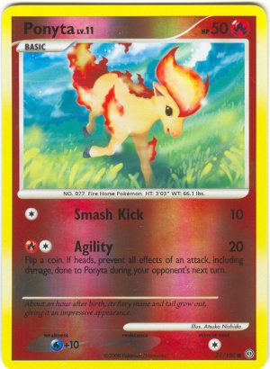 71 Ponyta REVERSE FOIL (C) Stormfront Pokemon TCG