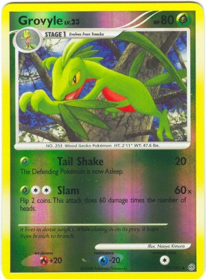 39 Grovyle REVERSE FOIL (U) Stormfront Pokemon TCG