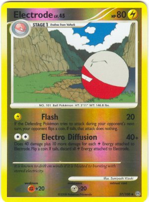 37 Electrode REVERSE FOIL (U) Stormfront Pokemon TCG