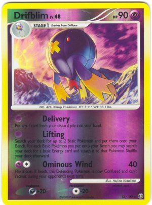16 Drifblim REVERSE FOIL (R) Stormfront Pokemon TCG
