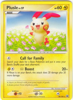 28 Plusle (Rare Normal) Majestic Dawn Pokemon TCG