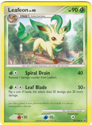24 Leafon (Rare Normal) Majestic Dawn Pokemon TCG