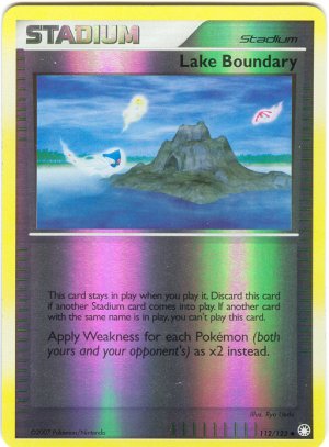 112 Lake Boundary REVERSE FOIL (U) Mysterious Treasures Pokemon TCG