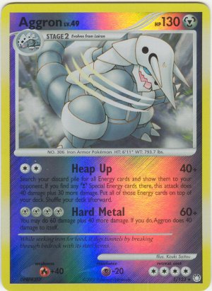 1 Aggron REVERSE FOIL (R) Mysterious Treasures Pokemon TCG