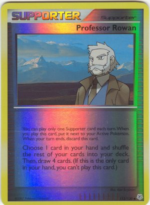 112 Professor Rowan (U) REVERSE FOIL Diamond and Pearl Pokemon TCG