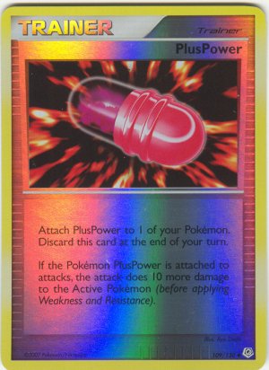 109 Plus Power (U) REVERSE FOIL Diamond and Pearl Pokemon TCG