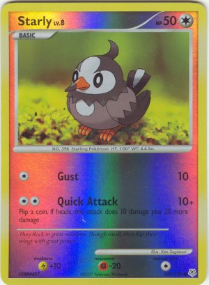 101 Starly (C) REVERSE FOIL Diamond and Pearl Pokemon TCG