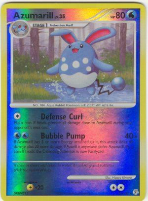 18 Azumarill (R) REVERSE FOIL Diamond and Pearl Pokemon TCG