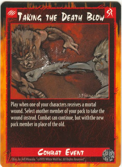 Taking the Death Blow Combat R Rage CCG Limited Edition