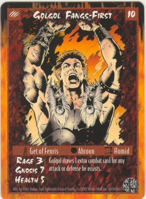 Golgol Fangs-First Character R Rage CCG Limited Edition