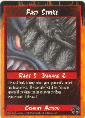 Fast Strike Combat R Rage CCG Limited Edition
