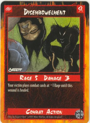 Disembowelment Combat R Rage CCG Limited Edition