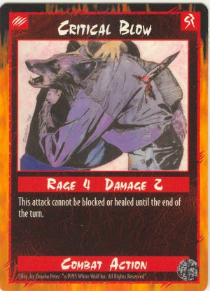 Critical Blow Combat R Rage CCG Limited Edition