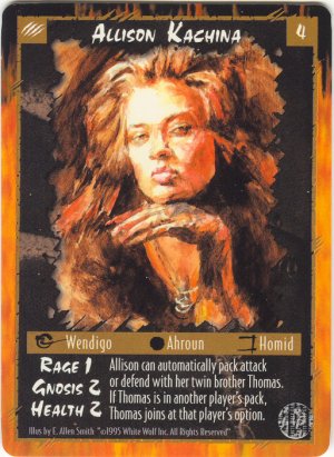 Allison Kachina Character U Rage CCG Limited Edition