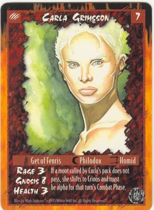 Carla Grimsson Character U Rage CCG Limited Edition