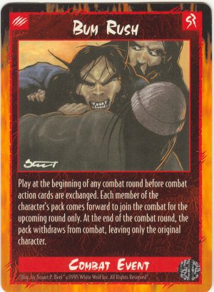 Bum Rush Combat U Rage CCG Limited Edition