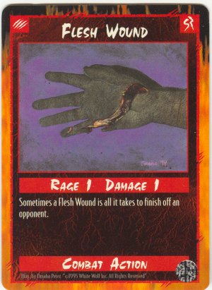 Flesh Wound Combat C Rage CCG Limited Edition