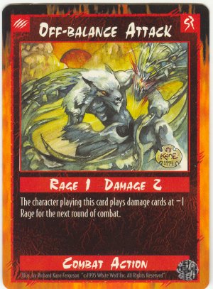 Off-Balance Attack Combat C Rage CCG Limited Edition