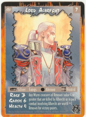 Lord Albrecht Character U Rage CCG Limited Edition