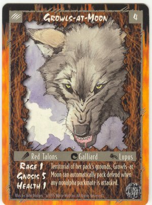 Growls-at-Moon Character U Rage CCG Limited Edition