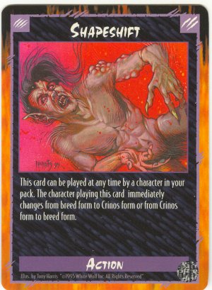 Shapeshift Action C Rage CCG Limited Edition