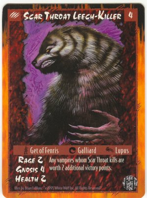 Scar Throat Leech-Killer Character C Rage CCG Limited Edition