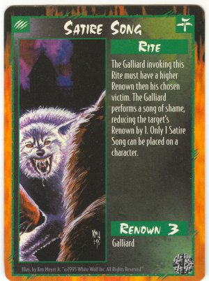 Satire Song Rite U Rage CCG Limited Edition