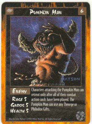 Pumpkin Man Enemy U Rage CCG Limited Edition