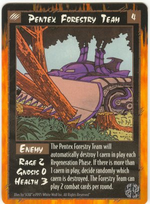 Pentex Forestry Team Enemy U Rage CCG Limited Edition