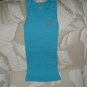 Quiet Grind Aqua Blue Female Tank Top Silver QG Logo