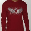 Quiet Grind Cardinal Red Fitted Long Sleeve Wing Q Design