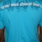 Turquoise Blue Quiet Grind Multi Q Crewneck T-shirt (2 photos)