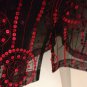 Sparkling Red Sequin Evening Party Holiday Ladies Overshirt Top Bob Mackie