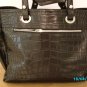 Beautiful high end croco embossed leather designer tote